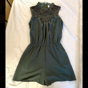 Army green romper